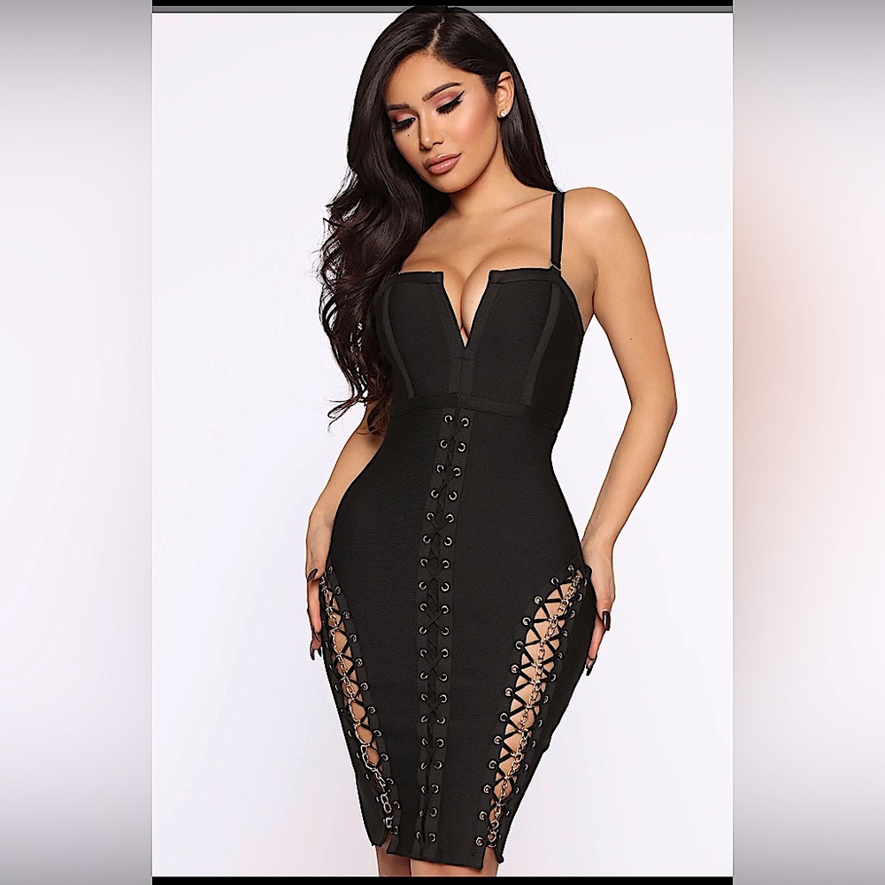 NWOT FashionNova Bandage MIDI Dress SMALL 🖤